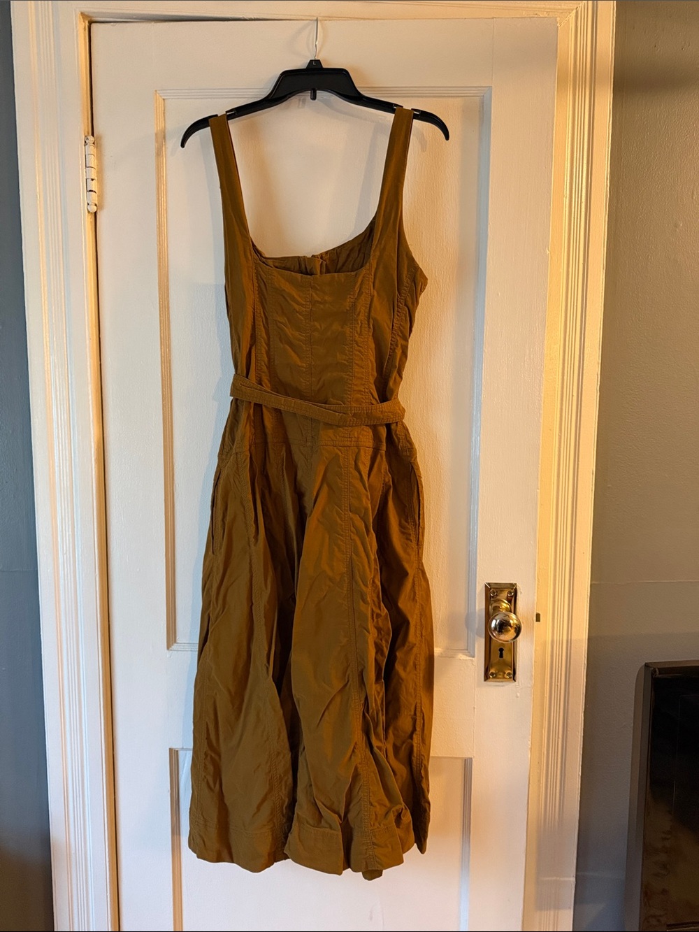 Anthropologie Midi Dress with Front Zip and Tie Waist - Picture 3 of 3